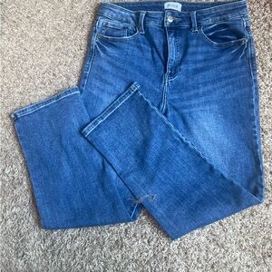 Pistola High Rise Straight Leg Cropped Blue Denim Jeans- Size 30